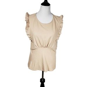Milk & Honey Women's size X-Large Tan Sleeveless Pullover Stretchy Top  NWT